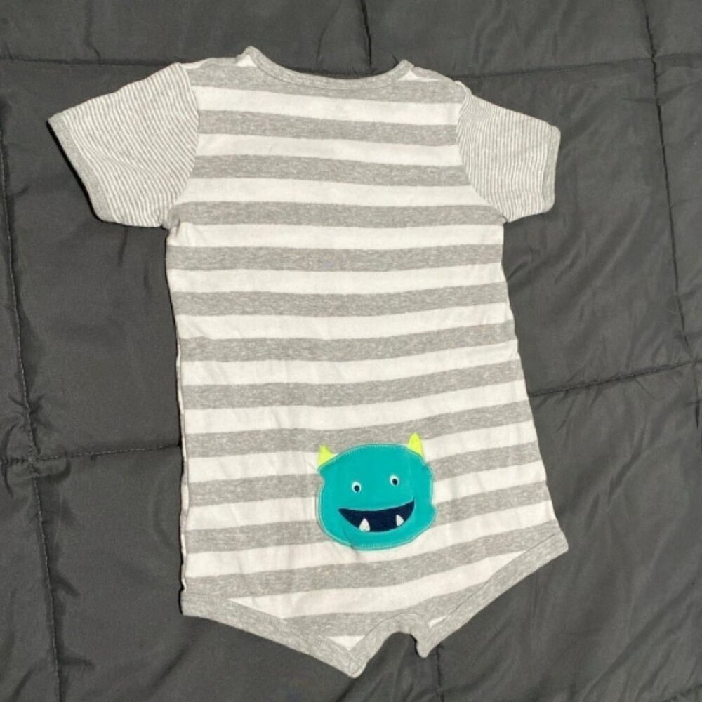 Monster Striped Romper - Picture 2 of 4